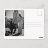 Black White Photo Save the Date Wedding Invitation Briefkaart (Achterkant)