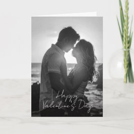 Black & White Photo Valentine's Day Card Feestdagen Kaart