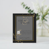 Black White Photo Weddenschap nodigt QR Code Save  (Staand voorkant)