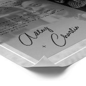 Black White Photo Wedding Couple Signature Drink Poster (Hoek)