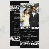 Black & White Photo Wedding Vow Renewal Uitnodigin Kaart (Voorkant / Achterkant)