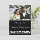 Black & White Photo Wedding Vow Renewal Uitnodigin Kaart (Staand voorkant)
