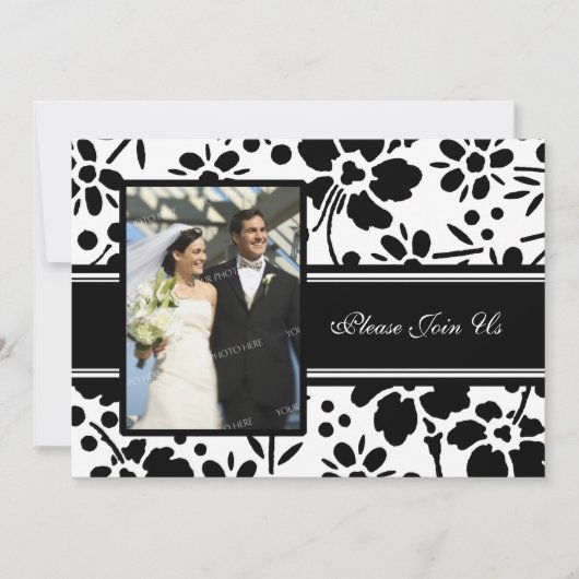 Black & White Photo Wedding Vow Renewal Uitnodigin Kaart (Voorkant)