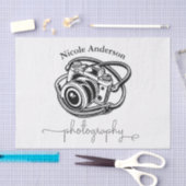Black White Photography Camera Logo Graphic Tissuepapier (Craft)
