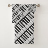 Black & White Piano Keys Bad Handdoek (Insitu)