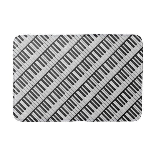 Black & White Piano Keys Badmat (Voorkant)