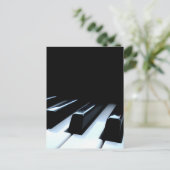 Black & White Piano Keys Briefkaart (Staand voorkant)