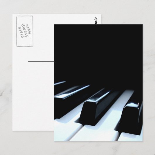 Black & White Piano Keys Briefkaart (Voorkant / Achterkant)