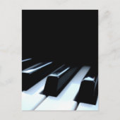 Black & White Piano Keys Briefkaart (Voorkant)