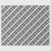 Black & White Piano Keys Cadeaupapier (Vlak)