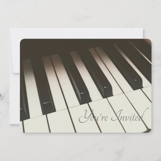 Black & White Piano Keys Kaart (Voorkant)
