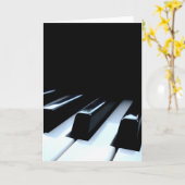Black & White Piano Keys Kaart (Gele Bloem)