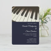 Black & White Piano Keys Kaart (Staand voorkant)