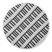 Black & White Piano Keys Keramische Knop (Voorkant)