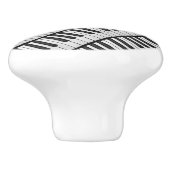 Black & White Piano Keys Keramische Knop (Zijkant)