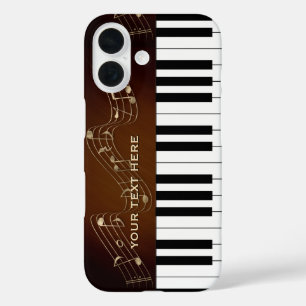 Black & White Piano Keys   Muziekgeschenken iPhone 16 Hoesje