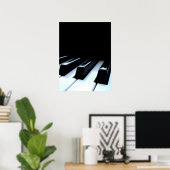 Black & White Piano Keys Poster (Thuiskantoor)