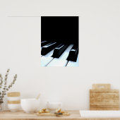 Black & White Piano Keys Poster (Keuken)