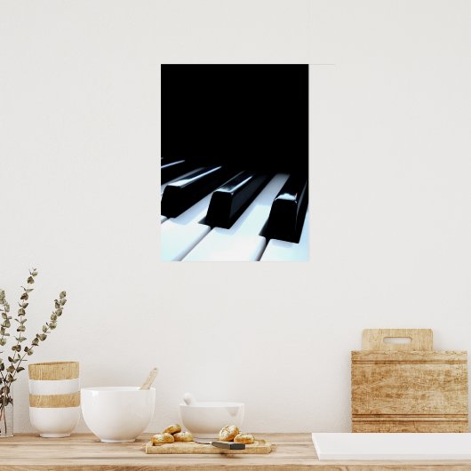 Black & White Piano Keys Poster (Keuken)