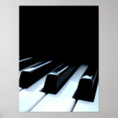 Black & White Piano Keys Poster (Voorkant)