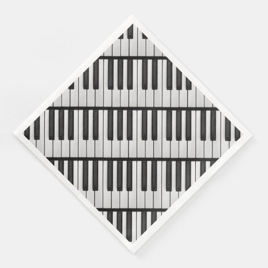 Black & White Piano Keys Servetten (Hoek)