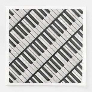 Black & White Piano Keys Servetten