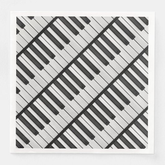 Black & White Piano Keys Servetten (Voorkant)