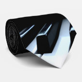 Black & White Piano Keys Stropdas (Opgerold)