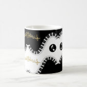 Black White Piano Muzieknoten Mok (Center)