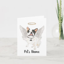 Black White Pied Frenchie Sympathie Memorial