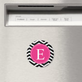 Black White Pink Chevron Custom Magneet (Insitu (Vaatwasser))
