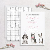 Black White Pink Dog Girl's 2e verjaardag Kaart