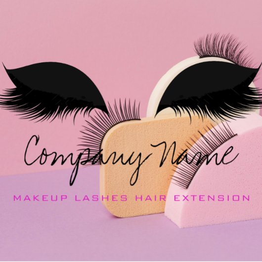 Black White Pink Makeup Artist Lashes Extension Afsprakenkaartje