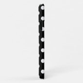 Black White Pink Polka Dots Monogram Case-Mate iPhone Case (Achterkant/rechts)