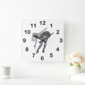 Black White PinUp Girls met wandklok (19) (Huis)