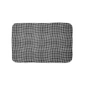 Black White Plaid Checker Seamless Pattern Badmat (Voorkant)