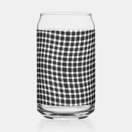 Black White Plaid Checker Seamless Pattern Blikvorm Glas