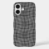 Black White Plaid Checker Seamless Pattern Case-Mate iPhone Case (Achterkant)