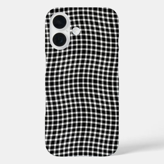 Black White Plaid Checker Seamless Pattern Case-Mate iPhone Case (Achterkant)