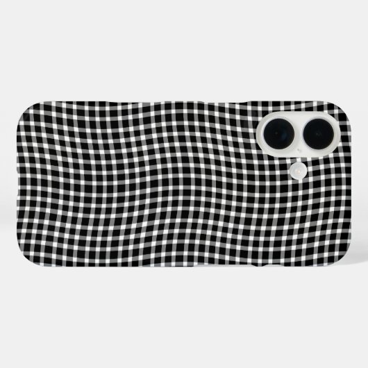 Black White Plaid Checker Seamless Pattern Case-Mate iPhone Case (Achterkant (horizontaal))