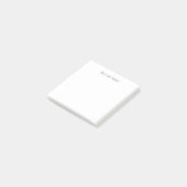 Black White Plain Elegant Casual Own Name Post-it® Notes (Schuin)