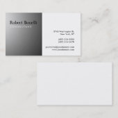 Black White Plain Grey Consultant Visitekaartje (Voorkant / Achterkant)
