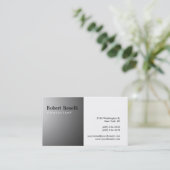 Black White Plain Grey Consultant Visitekaartje (Staand voorkant)