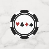 Black White Poker Chip Las Vegas Wedding Confetti (Kleine voorkant)