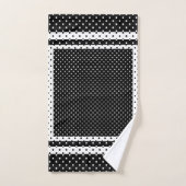 Black White Polka Dot Bad Handdoek (Handdoek)