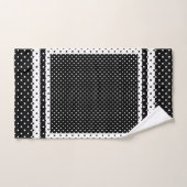 Black White Polka Dot Bad Handdoek (Handdoek)