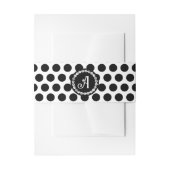 Black White Polka Dot Bat Mitzvah Enclosure Kaarte Uitnodigingen Wikkel (Voorkant Voorbeeld)