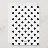 Black White Polka Dot Black Merry kerst Feestdagenkaart (Achterkant)