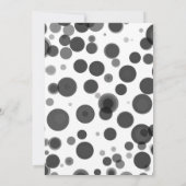 Black White Polka Dot Bubbles Laten we vieren Kaart (Achterkant)