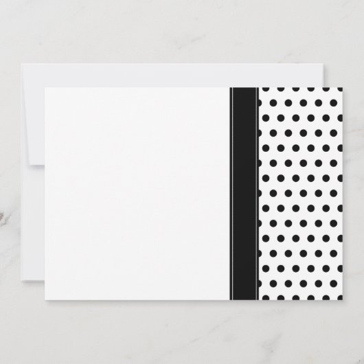 Black White Polka Dot Jewel Weddenschap Kaart (Achterkant)